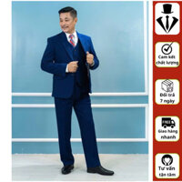 BỘ VEST NAM TRUNG NIÊN TẶNG 1 ÁO GILE CỘNG 1 CÀ VẠT HÀNG CAO CẤP CHO ĐỒNG KIỂM CHUẨN ĐẸP THANH TOÁN