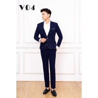 Bộ Vest Nam (XANH TÍM THAN , XANH COBAN,MÀU ĐEN ) tặng cavat Cao Cấp Lịch Lãm, trẻ trung