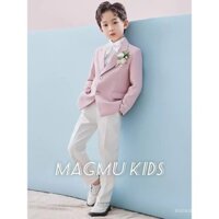 Bộ vest trẻ em, trang phục cho bé trai, trang phục biểu diễn Piano cho người dẫn chương trình nhỏ, Bộ vest sinh nhật đầu tiên của trẻ em