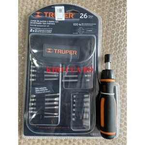 Bộ vỉ tô túi vải đuôi lục giác 1/4in và 18 chi tiết Truper 18219 JDM-26