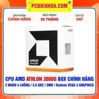 Bộ vi xử lý CPU AMD ATHLON 3000G BOX CHÍNH HÃNG ( 2 NHÂN 4 LUỒNG / 3.5 GHZ ) - Chính hãng 36T