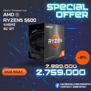 Bộ vi xử lý - CPU AMD Ryzen 5 5600