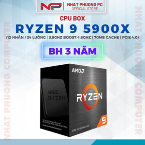 Bộ vi xử lý - CPU AMD Ryzen 9 5900X - 3.7GHz-4.8Hz - 70MB Cache