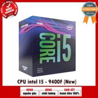 Bộ vi xử lý / CPU Intel Core i5-9400F (2.9GHz turbo up to 4.1GHz, 6 nhân 6 luồng, 9MB Cache, 65W)