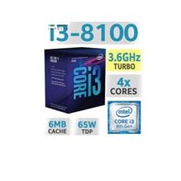 Bộ Vi Xử Lý CPU Intel Core i3-8100 (3.6GHz/6M/Coffee Lake)