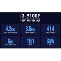 Bộ vi xử lý CPU Intel I3 9100f