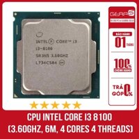 Bộ vi xử lý Intel Core i3-8100 3.6Ghz / 6MB - Bảo hành 1 tháng 1 đổi 1