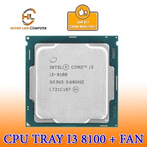 Bộ vi xử lý Intel Core I3-8100 (3.6GHZ, 6MB CACHE, 4C-4T) SK 1151-V2
