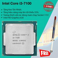 Bộ Vi Xử Lý Intel Kaby Lake Core i3 7100 3.9Ghz 2 lõi 4 luồng 3Mb Cache Bus 8 GT/s DMI3. [bonus]