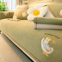 Bộ vỏ bọc ghế Sofa Chenille bốn mùa, Miếng đệm tựa lưng bảo vệ ghế Sofa đa năng dễ thương, Thảm Sofa chống trượt cho 1-4 chỗ ngồi