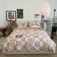 Bộ Vỏ Chăn Ga Gối Cotton Poly Nhập Khẩu Mẫu Mới, Drap Bọc Nệm Poly Cotton