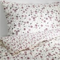 Bộ vỏ chăn gối IKEA MAJVIVA -  Quilt cover and 2 pillowcases, white, lilac, 240x220/50x60 cm