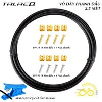 Bộ vỏ dây phanh dầu xe đạp 2.5m kèm dụng cụ cắt vỏ + kim dầu nút dầu BH59/BH90 TRLREQ