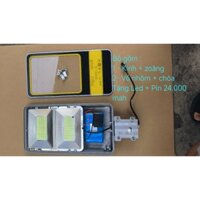 Bộ vỏ đèn đường bàn chải tặng kèm Pin lithium và Chip LED