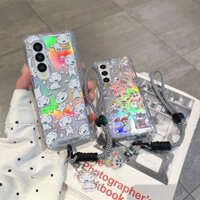 Bộ vỏ điện thoại di động Samsung Galaxy Z Fold6 5 4 3 gồm ba vỏ điện thoại di động gập PC Bunny Xiaoxin.