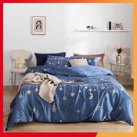 Bộ vỏ ga gối chất vải Lụa Phi họa tiết Dây Xanh