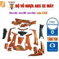 Bộ vỏ nhựa màu CAM cho xe Wave 110 - Wave Thái - Wave Zx đời 1997 đến 2006_SPP-659(8273)