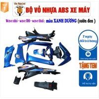 Bộ vỏ nhựa màu DƯƠNG sườn ĐEN cho xe Wave 110 - Wave Thái - Wave Zx đời 1997 đến 2006- SPP661(8345)