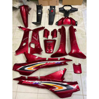 BỘ VỎ NHỰA WAVE ALPHA ĐỎ ĐUN NHỰA 2pha NHỰA CAO CẤP