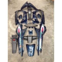 Bộ vỏ nhựa wave alpha xanh nhớt kèm tem.