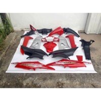 Bộ Vỏ nhựa Wave Anpha - wave 100 -wave Rs  đỏ kèm tem