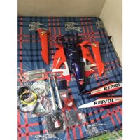 BỘ VỎ NHỰA WAVE REPSOL 100CC NHỰA ABS