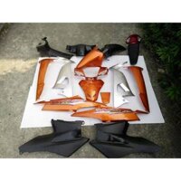 BỘ VỎ NHỰA XE MÁY WAVE A 50-100cc MÀU CAM 2016[TẶNG TEM]