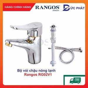 Bộ vòi chậu lavabo 1 lỗ Rangos RG-02V1