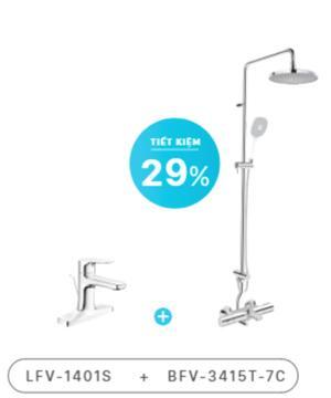 Bộ vòi chậu + sen tắm LFV-1401S + BFV-3415T-7C
