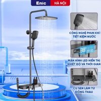 Bộ vòi hoa sen nóng lạnh cao cấp Enic TX - Thiết kế tiện ích, màn hình LED thông minh, duy trì nhiệt độ ổn định, BH 5năm