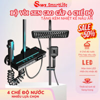 Bộ Vòi Hoa Sen Nóng Lạnh SWI 4 Chế Độ Thiết Kế Phím Đàn Piano Có Tích Hợp Đèn LED Hiển Thị Nhiệt Độ