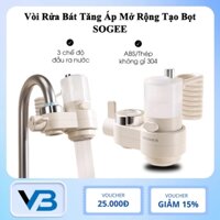 Bộ vòi nước bồn rửa chén tăng áp mở rộng SOGEE LX001, tự động pha nước rửa chén, 3 chế độ phun nước, ống nối kéo dài