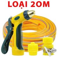 BỘ VÒI RỬA TĂNG ÁP LỰC VÀ DÂY NHỰA PVC DẺO - VÒI TƯỚI CÂY - RỬA XE GIA ĐÌNH 6 CHẾ ĐỘ SỊT DÂY 5.10.15.20.30 MÉT