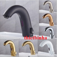 Bộ Vòi Rửa Tay, Vòi Lavabo Cảm Ứng Nóng Lạnh Hồng Ngoại Tự Động Thông Minh Đồng Mạ Chrome, tĩnh điện