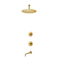 Bộ vòi sen âm trần, điều chỉnh nhiệt độ, vòi nước, individual Slimline stainless steel