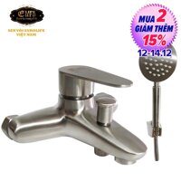 Bộ vòi sen nóng lạnh Inox SUS 304 Eurolife EL-1301 (Trắng vàng) LazadaMall