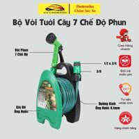 Bộ Vòi Tưới Cây Cao Cấp, Vòi Rửa Xe Tăng Áp Đa Năng - 7 Chế Độ Phun Chất Lượng Cao - Lô Cuộn Kiên Cố - Ống Nước Siêu Bền