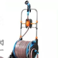 Bộ vòi tưới cây, rửa xe Lionking 30 - 50 mét. Ống nước 5 lớp, vòi phun kim loại 10 kiểu phun. Bao gồm rulo cuộn ống