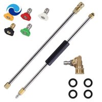 Bộ Vòi Xịt Nước Áp Suất Cao Kèm 5 Đầu Phun 1 Chấu 4000 Psi