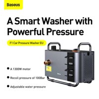 Bộ vòi xịt và máy nén rửa xe Baseus F1 Car Pressure Washer US Tarnish ( 1300W, 100psi, IPX5)