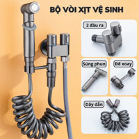 Bộ Vòi Xịt Vệ Sinh Inox 304 Sơn Tĩnh Điện, Chất Liệu Cách Nhiệt, Không Gỉ, An Toàn Cho Gia Đình X452