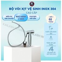 Bộ vòi xịt vệ sinh inox 304 cao cấp dễ lắp đặt,vòi xịt nhà vệ sinh inox 304 bảo hành 2 năm - KAILASH INTERIOR
