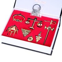 Bộ Vòng Cổ - Móc Khoá 7 Bảo Vật Ngàn Năm Mạ vàng 18k - Trò Chơi  Ngàn Năm Trong YugiOh