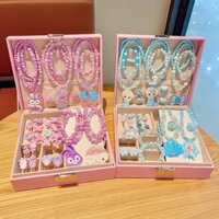 Bộ Vòng Cổ + Vòng Đeo Tay + Hộp Quà Sinh Nhật Cao Cấp Cho Bé Gái