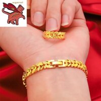 Bộ vòng đeo tay lúa mì cầm đồ bằng vàng 18K nguyên bản dành cho phụ nữ