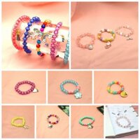 Bộ vòng tay trẻ em mới với hình giọt dầu, vòng tay xuyên biên giới, trang trí hạt cho bé gái, bộ hộp trang sức