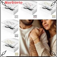 Bộ vòng tay vĩnh viễn NORBORTO, Vòng tay khóa DIY bằng thép không gỉ, Phụ kiện trang sức màu bạc Bộ dụng cụ làm vòng tay Cặp đôi