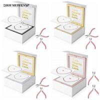 Bộ vòng tay vĩnh viễn ZHUMEIWENSP, Vòng tay khóa DIY màu bạc, Phụ kiện trang sức bằng thép không gỉ hợp thời trang Bộ làm vòng tay Cặp đôi