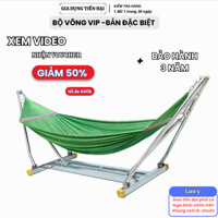 bộ võng xếp inox chân vuông bản đặc biệt phi 50 cỡ người lớn