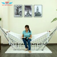 Bộ Võng xếp inox crom đại víp Tín Thành Phát - Trắng